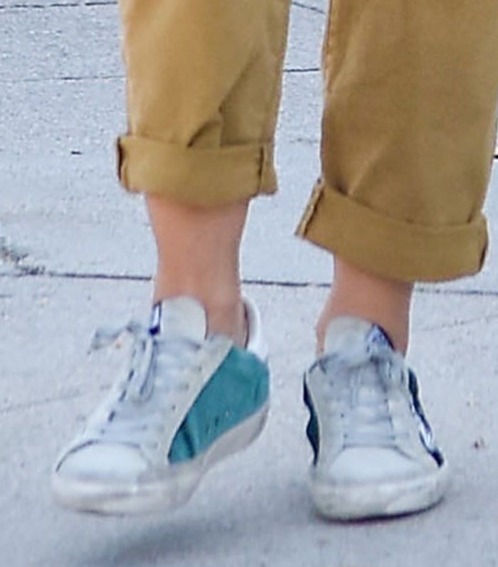 Lucy Hale teams her look with Golden Goose sneakers