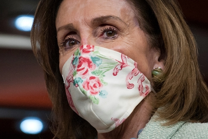 Nancy Pelosi buys her face masks from Donna Lewis, a small boutique in Alexandria, Virginia
