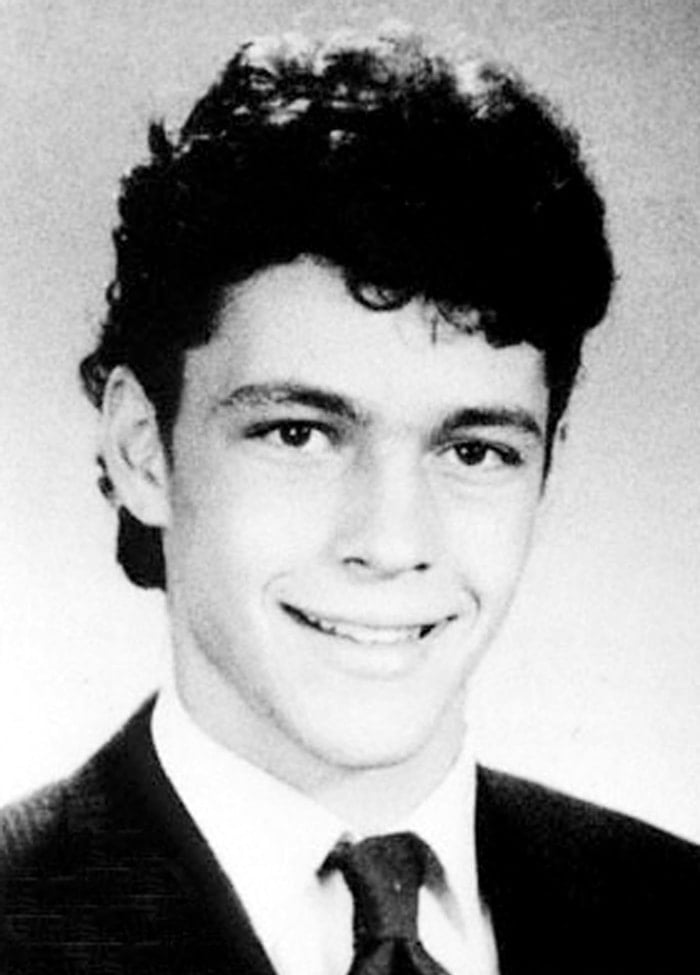 Vince Vaughn before he became famous - 1988 high school photo from Lake Forest High School