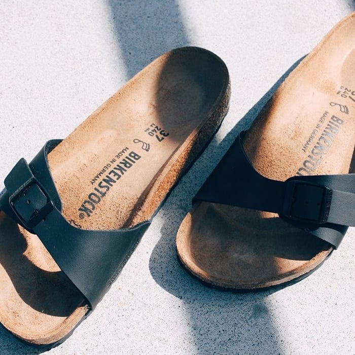 The Birkenstock Madrid sandals are famous for their ability to stay on your feet as you walk