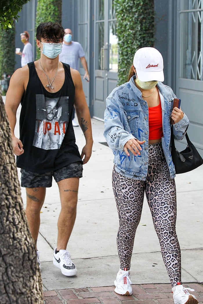 Bryce Hall and Addison Rae heading to a gym in Los Angeles on November 3, 2020