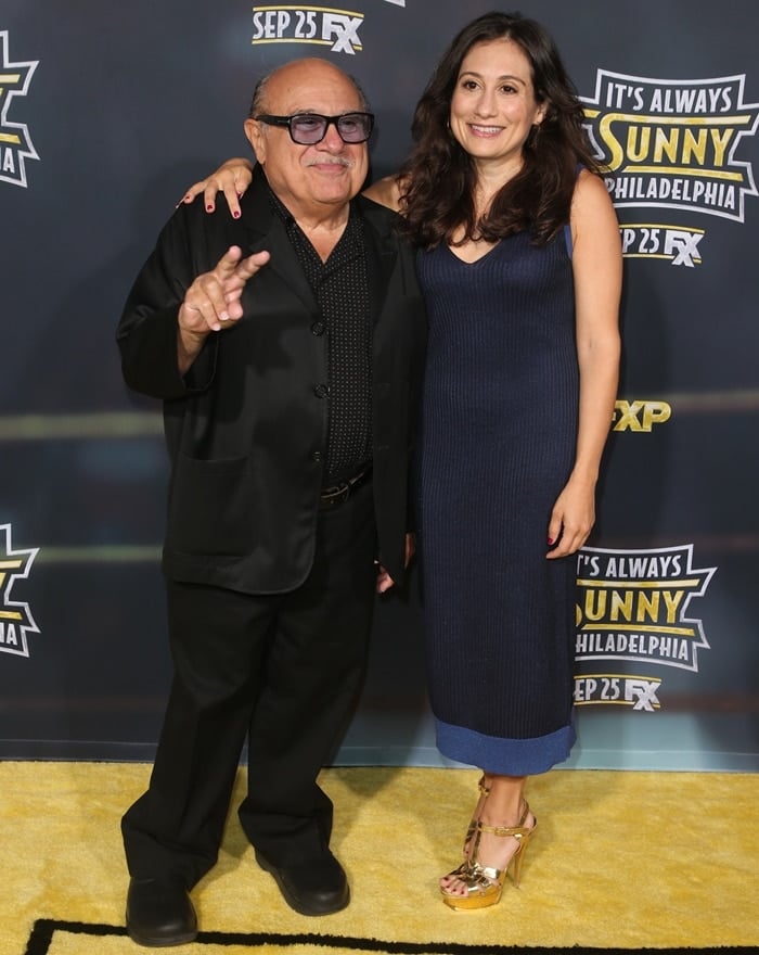 Danny DeVito posing with his daughter, American actress Lucy Chet DeVito