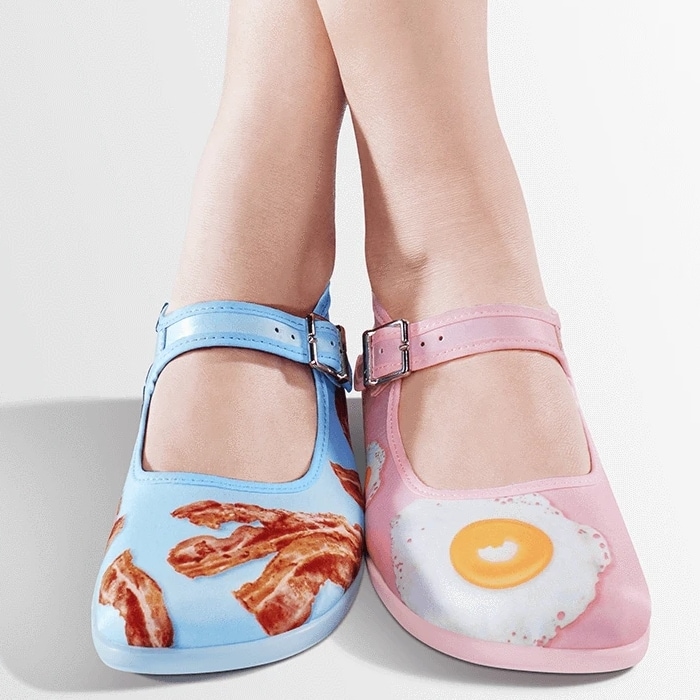 Egg and Bacon Breakfast Mary Jane Flats