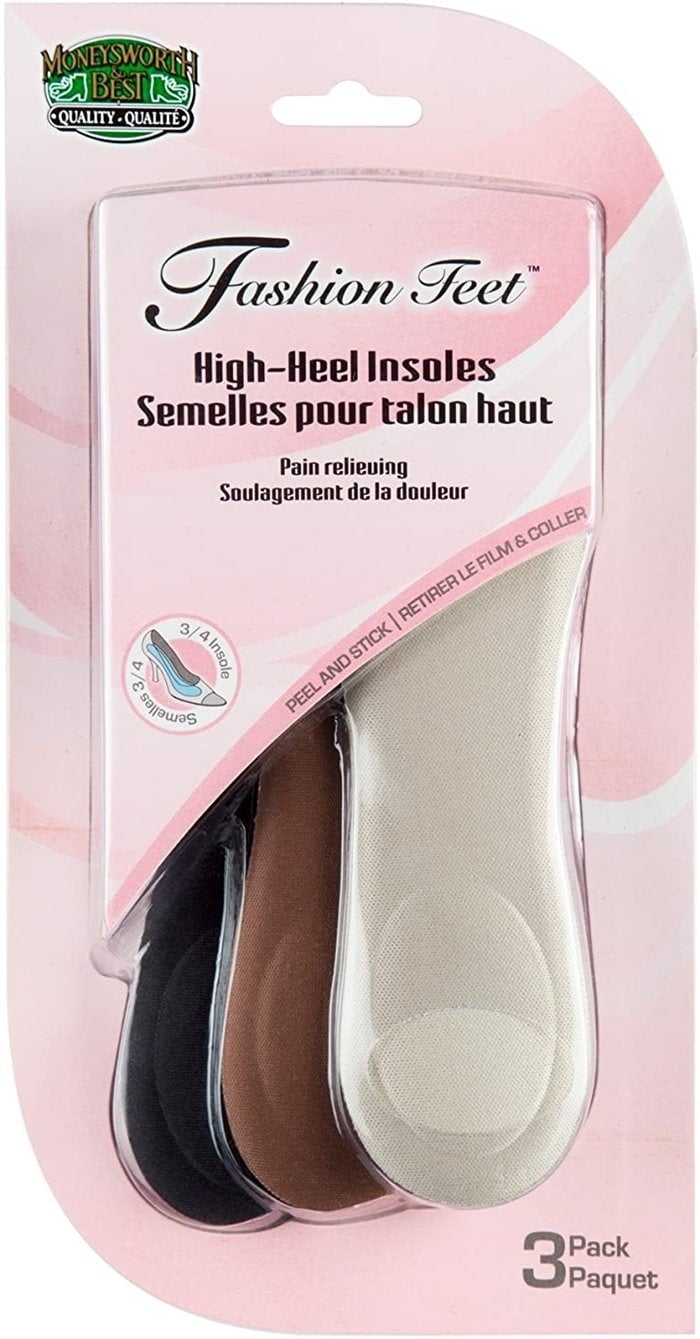 Ultra-slim insoles for high heels, open-toed shoes, and sandals