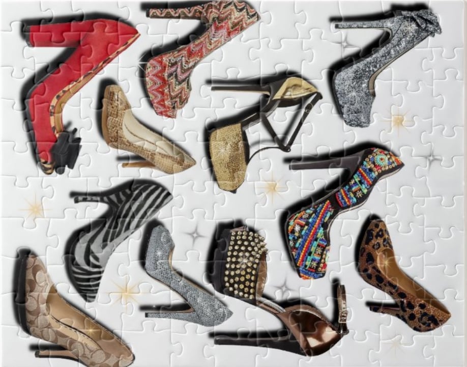 High heel shoe jigsaw puzzles offer hours of enjoyment