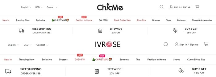 Chinese scam websites IVRose and ChicMe are operated by the same company