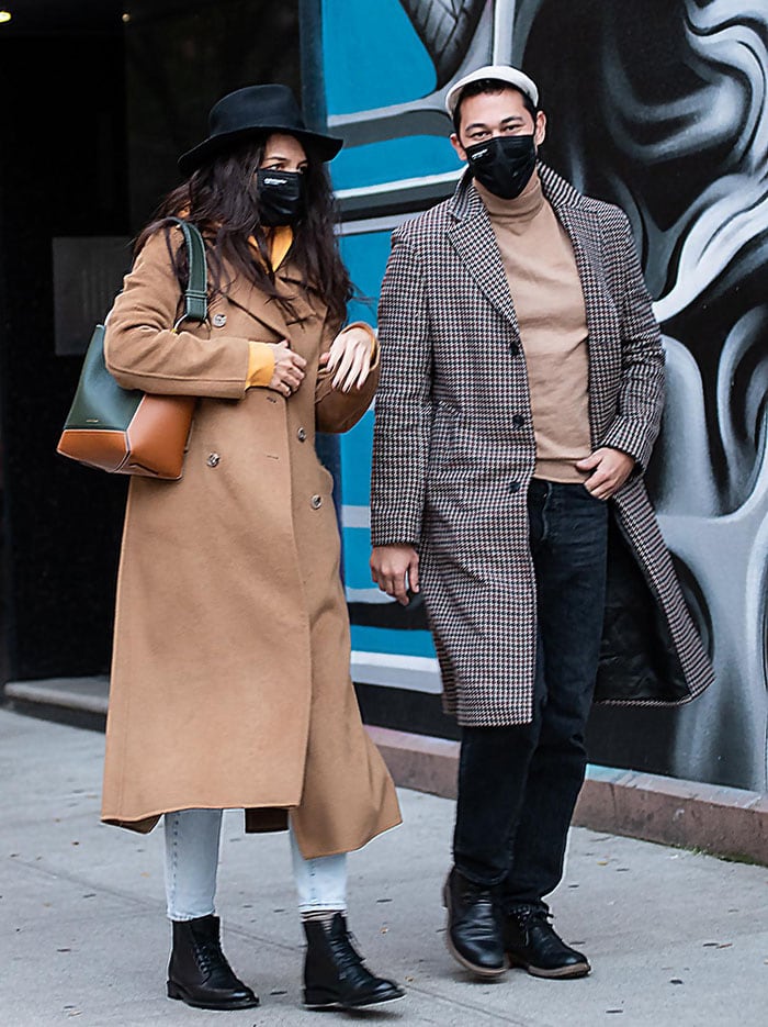 Katie Holmes and chef boyfriend Emilio Vitolo stroll around Manhattan's SoHo neighborhood on November 3, 2020