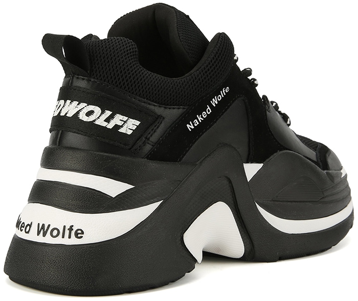 Naked Wolfe Track Double Black Sneakers