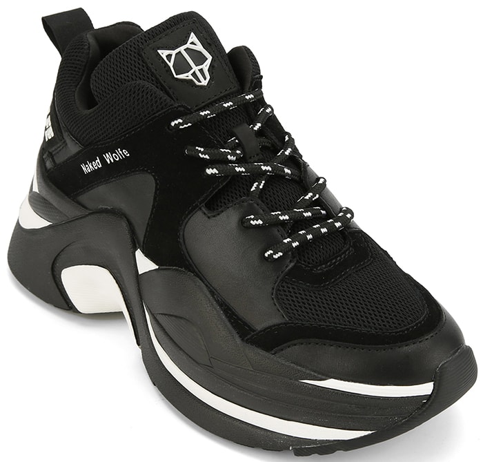 Naked Wolfe Track Double Black Sneakers