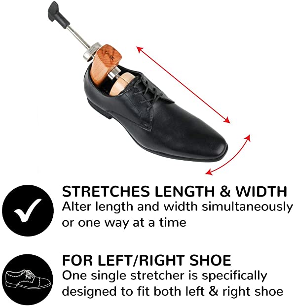 Alters length and width of all flat-soled, fabric, and leather shoes