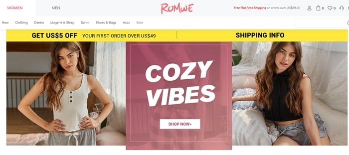 Romwe is a Chinese fast fashion retailer selling poor quality clothes