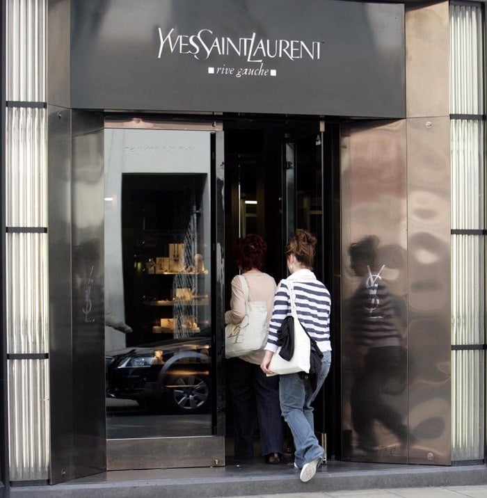 Sharon Osbourne entering the Yves Saint Laurent store on Old Bond Street in London
