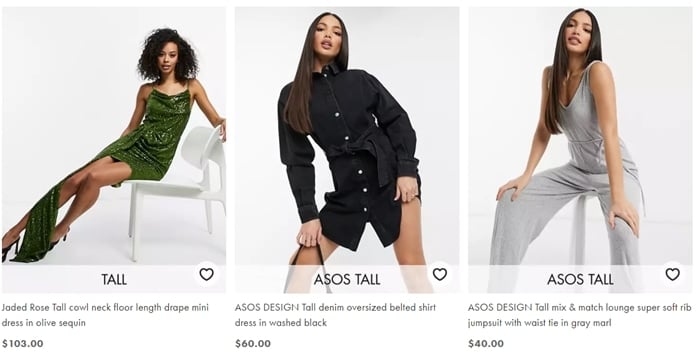 If you’re 5’9”/1.75m or over, browse ASOS' collection to embrace longer lengths and better proportions