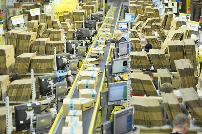 Amazon's Dunfermline warehouse on Black Friday, which is one of the busiest times of the year for the online retailer