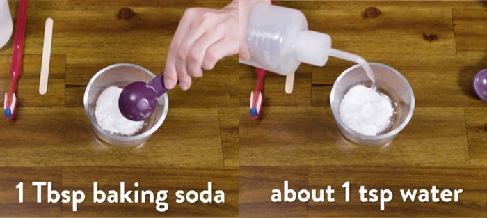 DIY method using baking soda and water