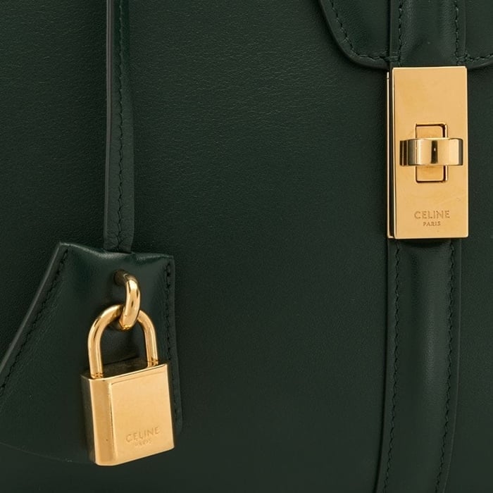 Authentic hardware on Celine bags is always a genuine precious metal