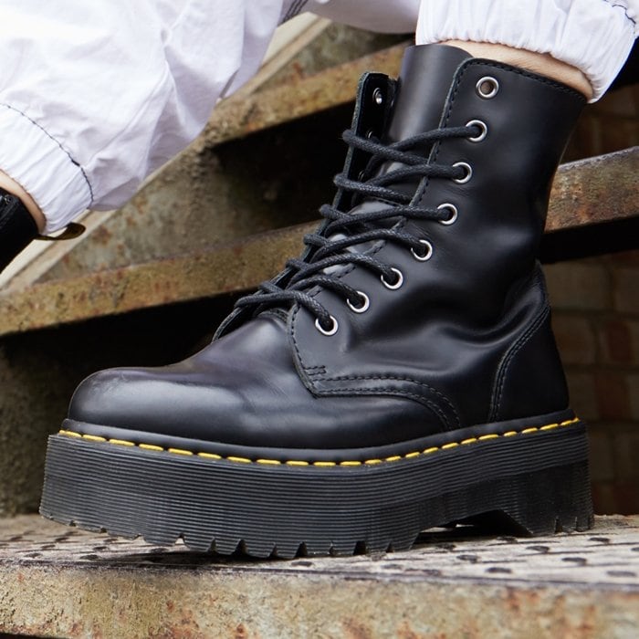 Tower above your peers in the vertigo-inducing style of the Jadon 8-Eye Boot by Dr. Martens