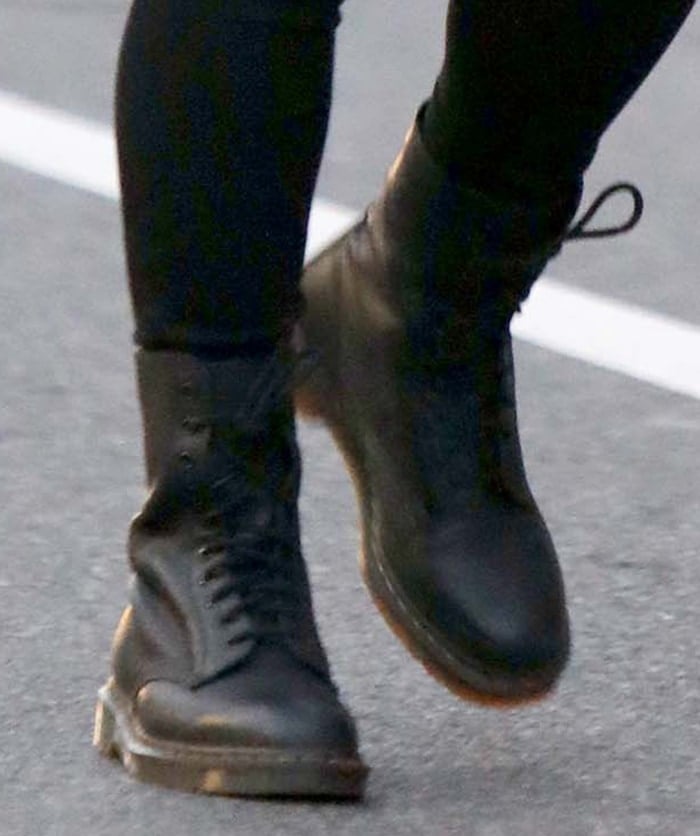 Hailee Steinfeld has been wearing Dr. Martens' 1490 boots on Hawkeye set