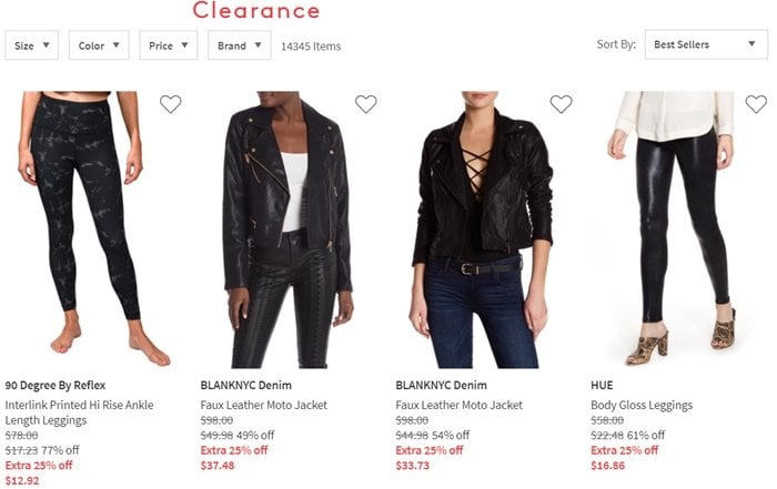 The clearance section at Nordstrom Rack offers incredible deals on clothing