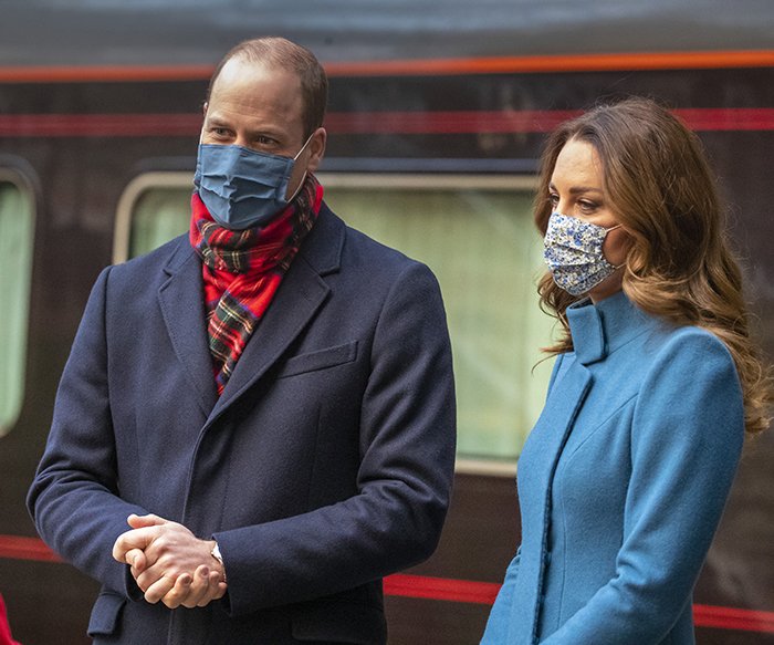 Kate Middleton recycles her blue Catherine Walker coat for the Royal train tour day 2