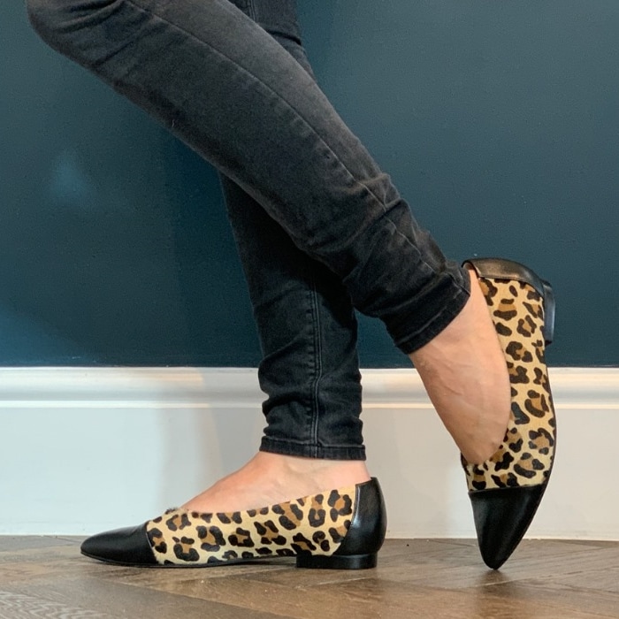 Sargasso & Grey's wide fit leopard print flats