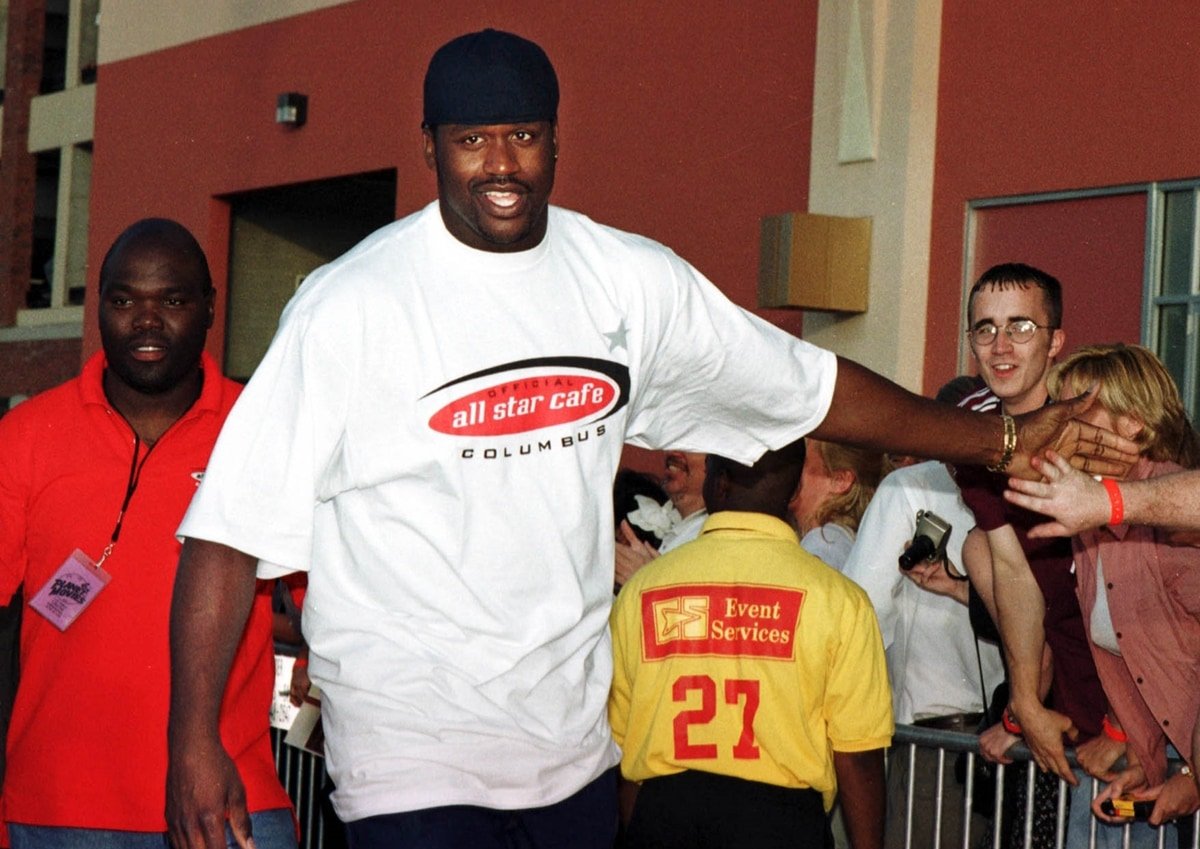 The then 27-year-old Shaquille O'Neal pictured in Columbus, Ohio