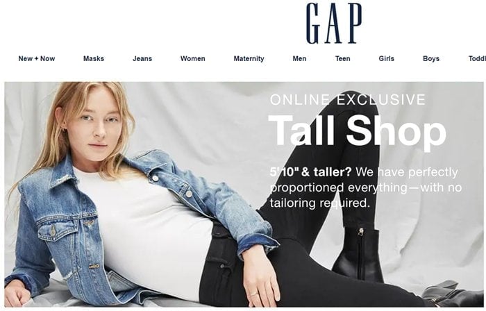 Shop for tall women's clothing in stylish and trendy designs at Gap