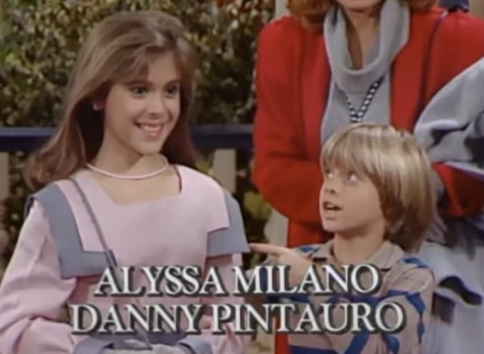 Alyssa Milano as Samantha Micelli and Danny Pintauro as Jonathan Bower on Who's the Boss?