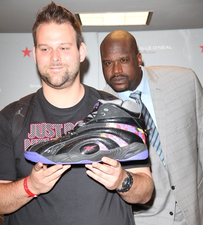 Yann Herrmann helps launch Shaquille O'Neal's menswear collection at Macy's Herald Square