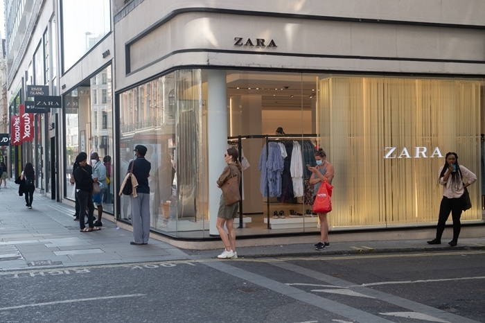 Zara's store on the world-famous Oxford Street in London, England