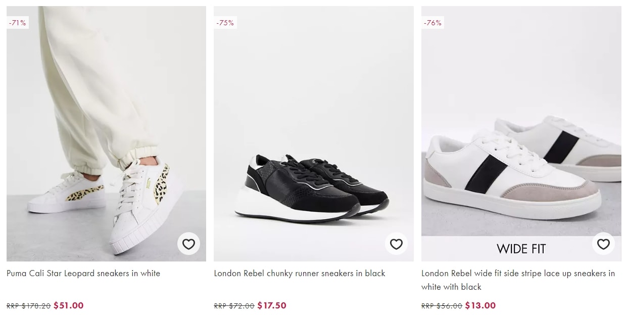 Discover the discount store on ASOS and shop your favorite shoes and footwear brands