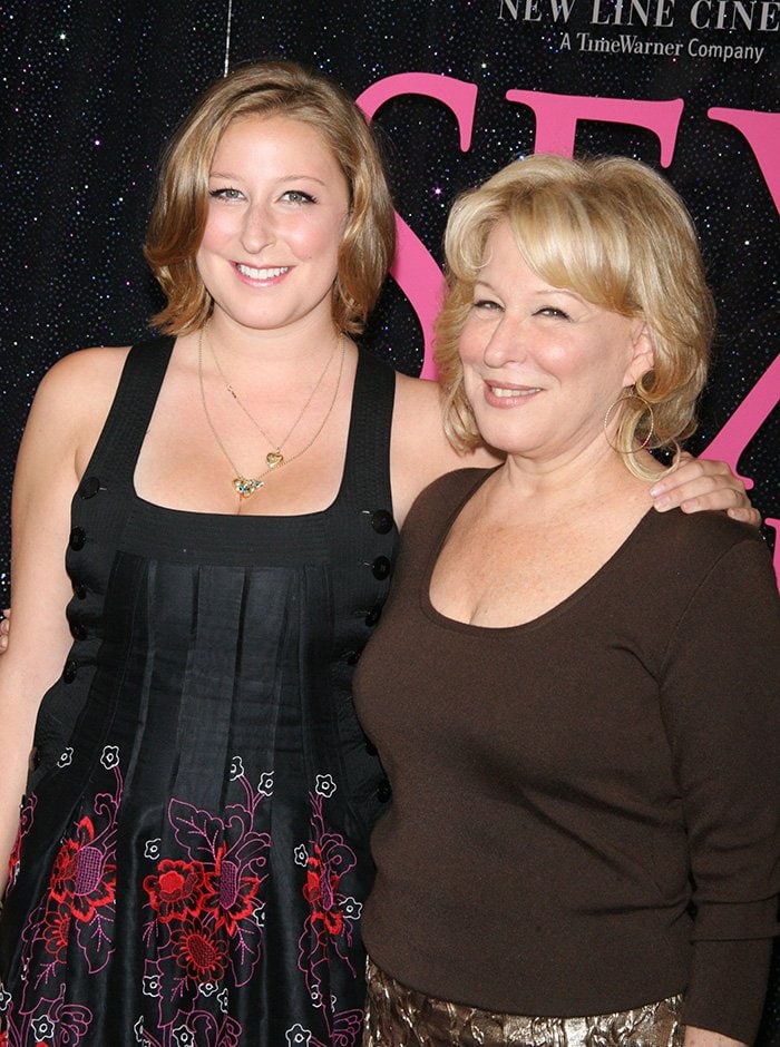 Bette Midler with her look-alike daughter Sophie von Haselberg, a twin-like appearance in every smile