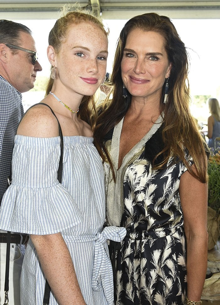 Grier Henchy, a younger version of Brooke Shields, at the Hampton Classic Horseshow, September 2, 2018