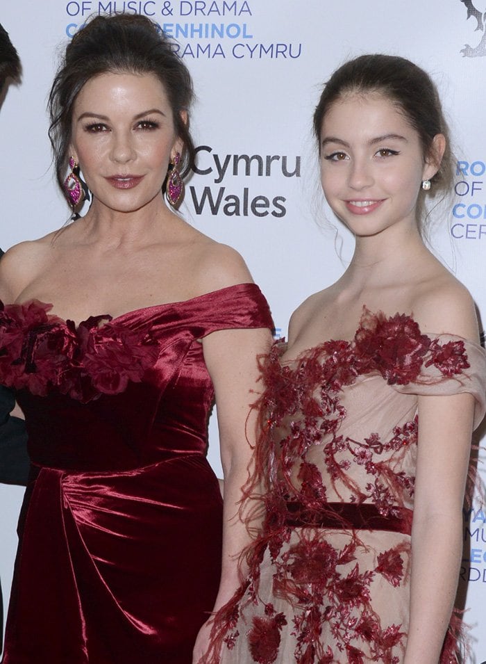 Catherine Zeta-Jones with daughter Carys, a mirror image of beauty and grace