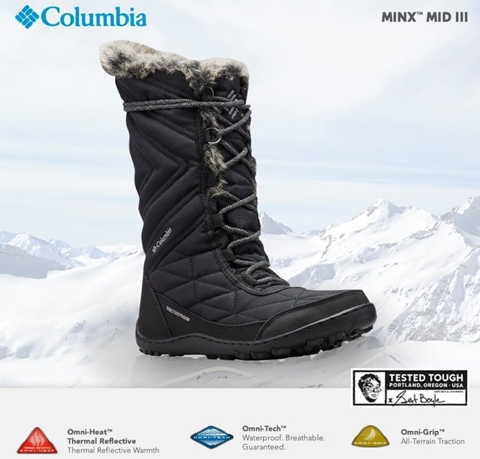 Feel free to frolic through the season with the cozy comfort of the Columbia Minx Mid III winter boot