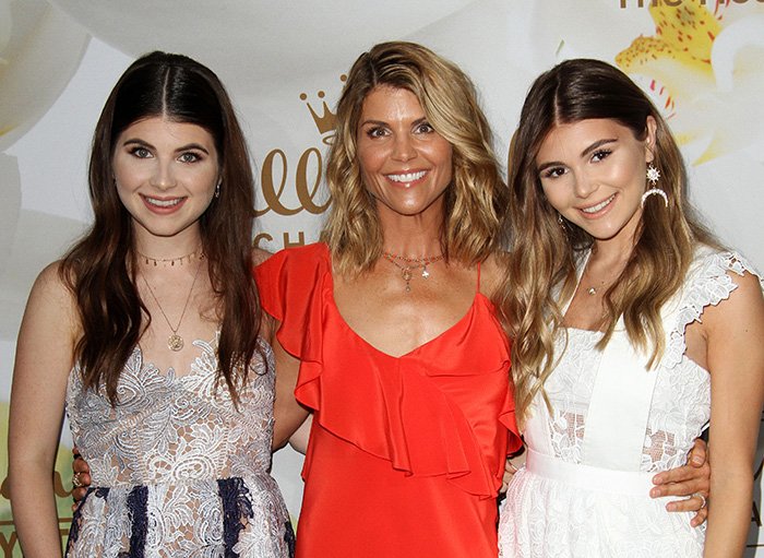 Lori Loughlin with daughters Isabella Rose and Olivia Jade at the Hallmark Summer 2017 TCA event, a stunning family portrait