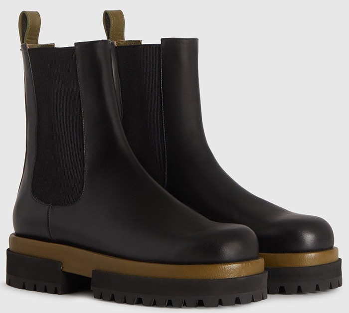 Acacia black round toe Chelsea boots by Maria Luca crafted from soft and smooth calf leather