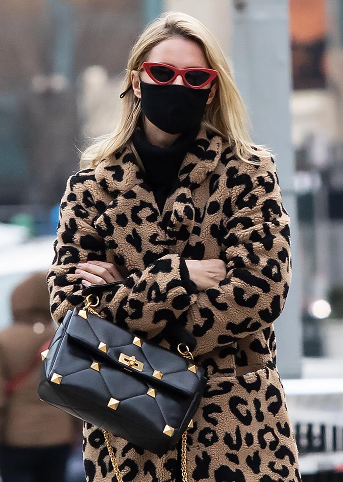 Nicky Hilton adds a touch of retro to her look with Le Specs x Adam Selman cat-eye sunglasses