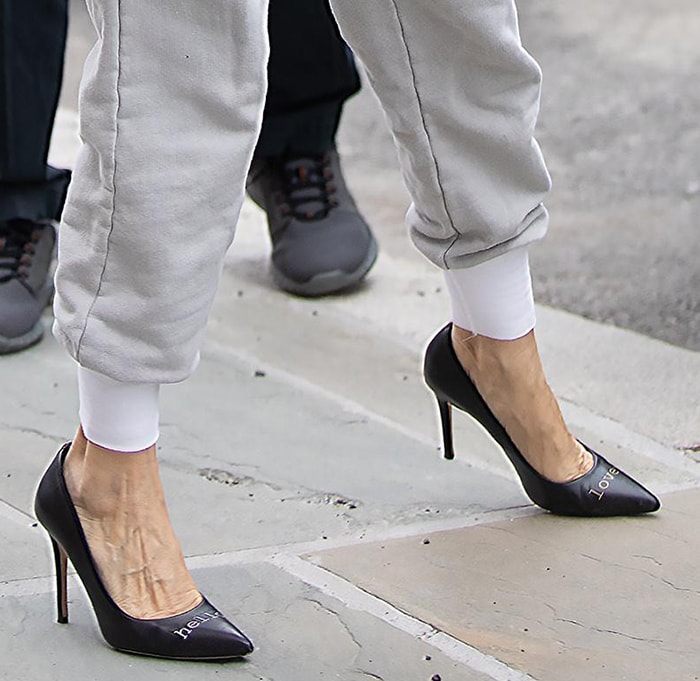 Sarah Jessica Parker slips into a pair of Hello Lover pumps