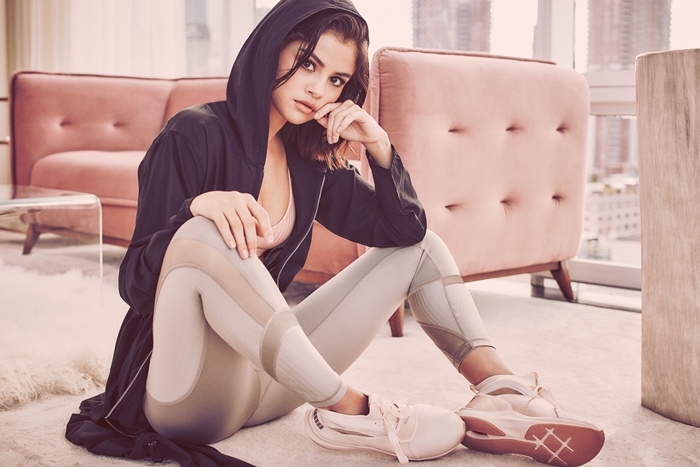 Selena Gomez wears athletic Puma shoes inspired by ballet flats