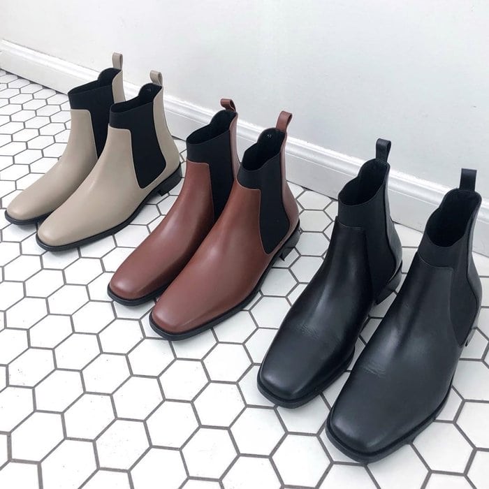 The timeless Chelsea boot—with a cool square toe