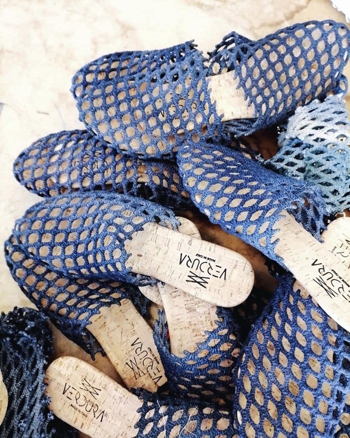 Verdura Shoes are made in Italy from recycled fishing nets and leather-free materials