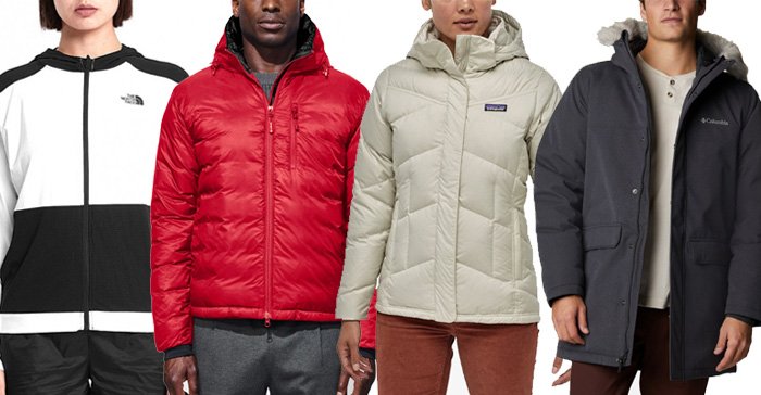 Authentic winter jackets from The North Face, Canada Goose, Patagonia, and Columbia