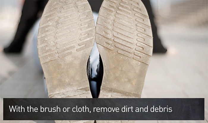 Use a soft cloth or a brush to clean loose dirt and debris