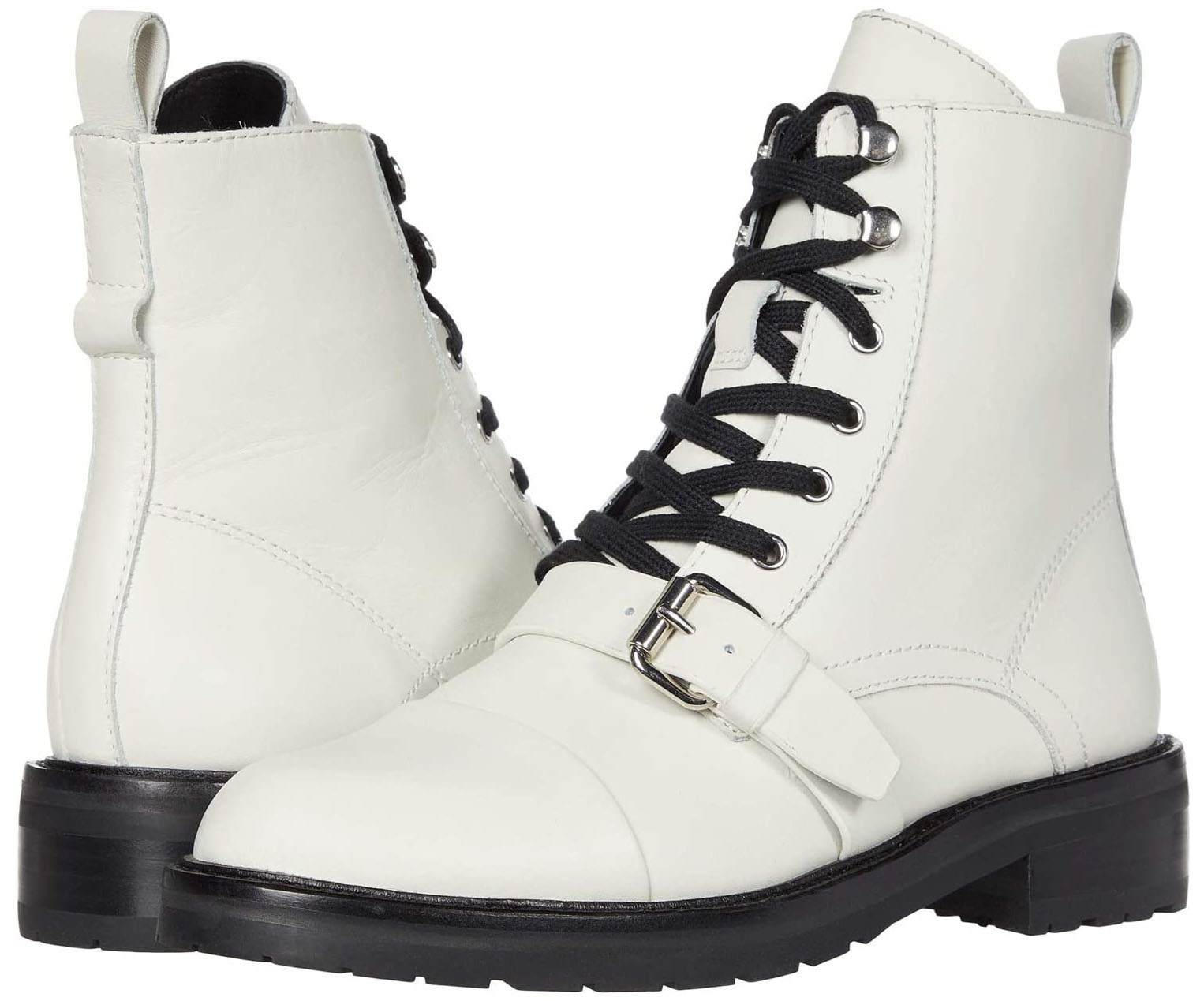 The Donita boots are available in different colorways, including the chic black-and-white version