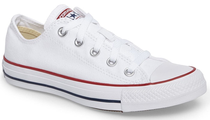 These classic Converse Chuck Taylor low tops bring an old-school, laid-back vibe to jogger outfits, perfect for a casual day out