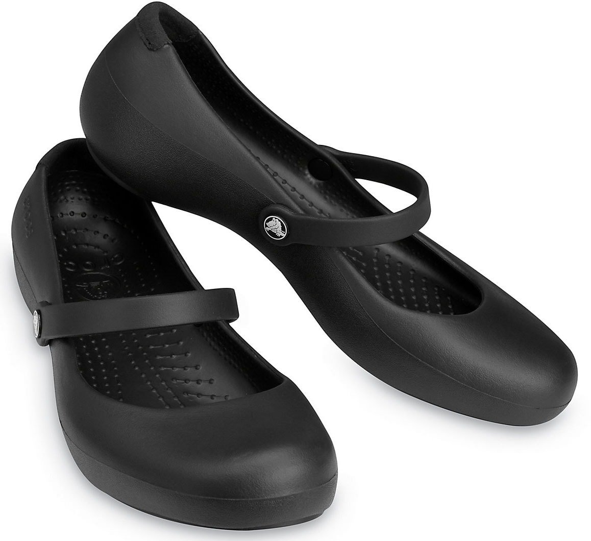 A classic and comfy pair of Crocs Mary Jane shoes for on-the-go women