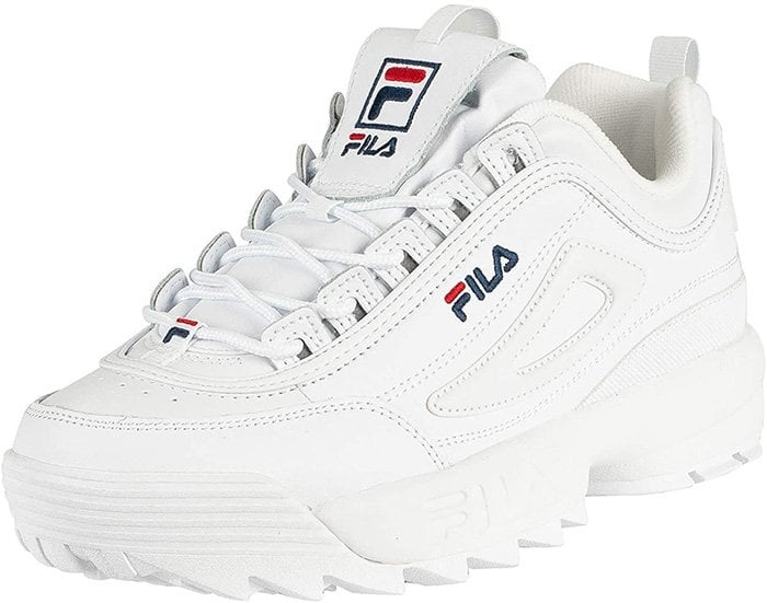 Fila's Disruptor 2 Premium sneakers revive the chunky 90s aesthetic, adding a playful and bold touch to the jogger look