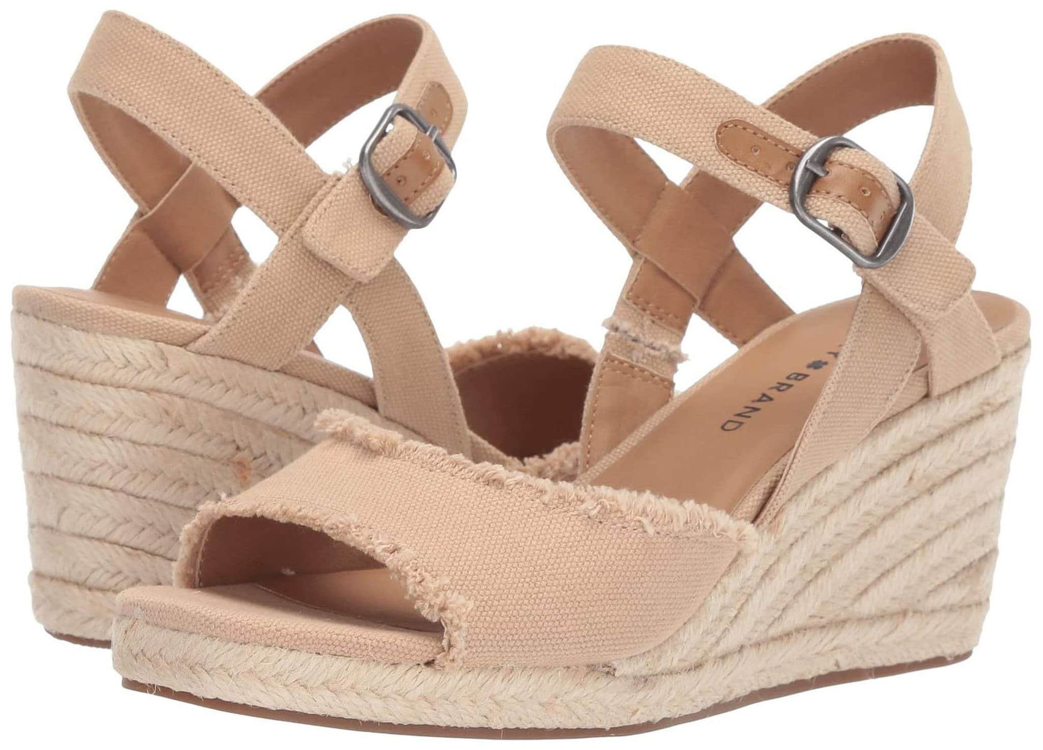 Espadrille wedge sandals work well with midi dresses for a casual yet flirty and feminine look