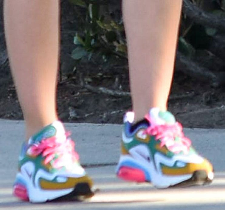 Lucy Hale adds color to her athleisure with the Nike Air Max 200 in Mystic Green